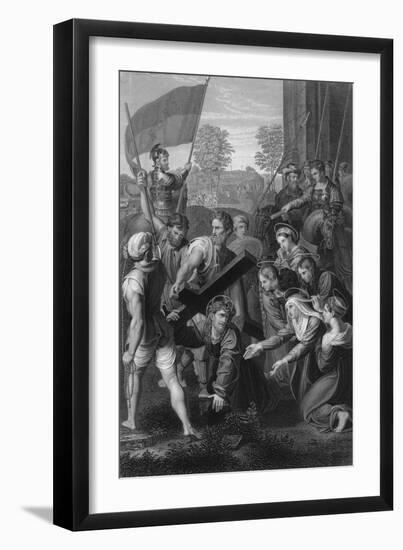 The Fall on the Road to Calvary, C1820s-W Holl-Framed Giclee Print