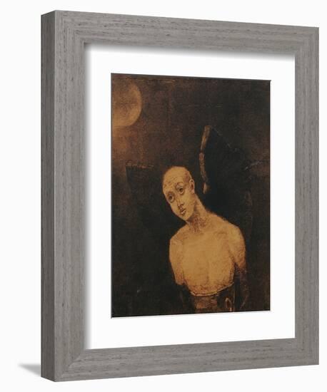 The Fallen Angel, 1871-Odilon Redon-Framed Giclee Print