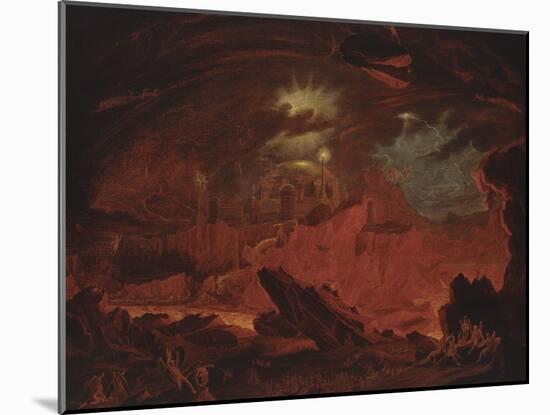 The Fallen Angels Entering Pandemonium, from 'Paradise Lost', Book 1-John Martin-Mounted Giclee Print