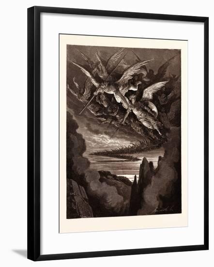 The Fallen Angels on the Wing-Gustave Dore-Framed Giclee Print