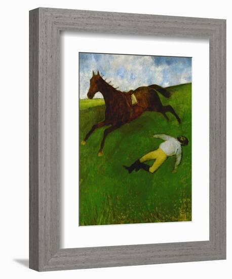 The Fallen Jockey, 1896-1898-Edgar Degas-Framed Giclee Print