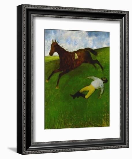 The Fallen Jockey, 1896-1898-Edgar Degas-Framed Giclee Print