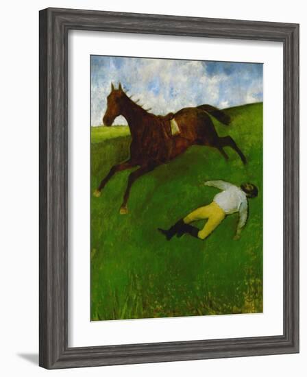 The Fallen Jockey, 1896-1898-Edgar Degas-Framed Giclee Print