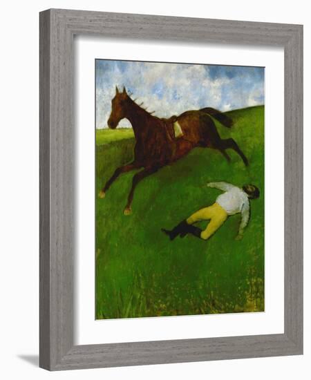 The Fallen Jockey, 1896-1898-Edgar Degas-Framed Giclee Print