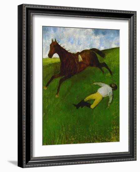 The Fallen Jockey, 1896-1898-Edgar Degas-Framed Giclee Print