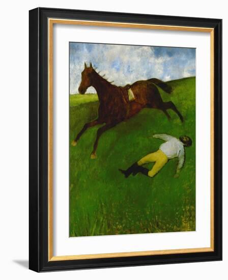 The Fallen Jockey, 1896-1898-Edgar Degas-Framed Giclee Print