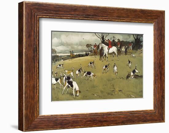 The Fallowfield Hunt, The Check-Cecil Aldin-Framed Premium Giclee Print