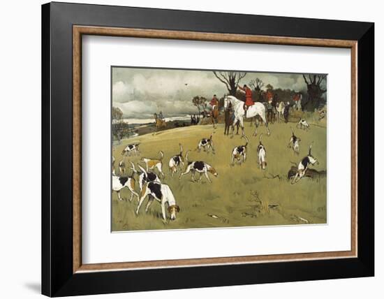 The Fallowfield Hunt, The Check-Cecil Aldin-Framed Premium Giclee Print