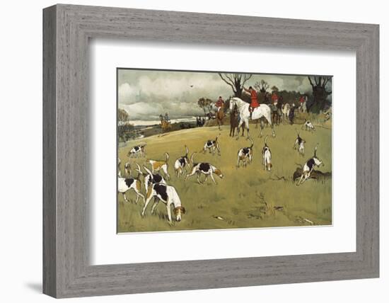 The Fallowfield Hunt, The Check-Cecil Aldin-Framed Premium Giclee Print