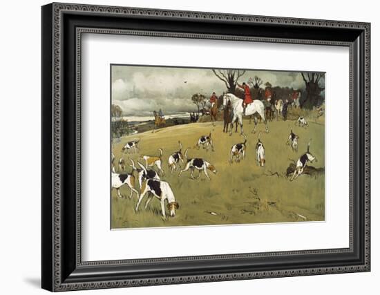 The Fallowfield Hunt, The Check-Cecil Aldin-Framed Premium Giclee Print