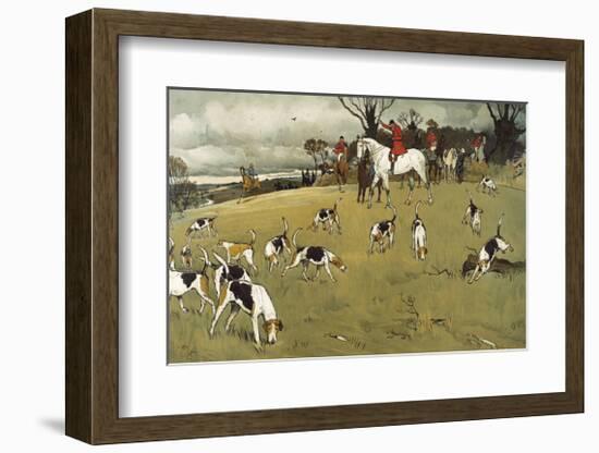 The Fallowfield Hunt, The Check-Cecil Aldin-Framed Premium Giclee Print