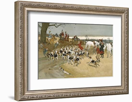 The Fallowfield Hunt, The Death-Cecil Aldin-Framed Premium Giclee Print