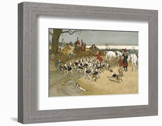 The Fallowfield Hunt, The Death-Cecil Aldin-Framed Premium Giclee Print