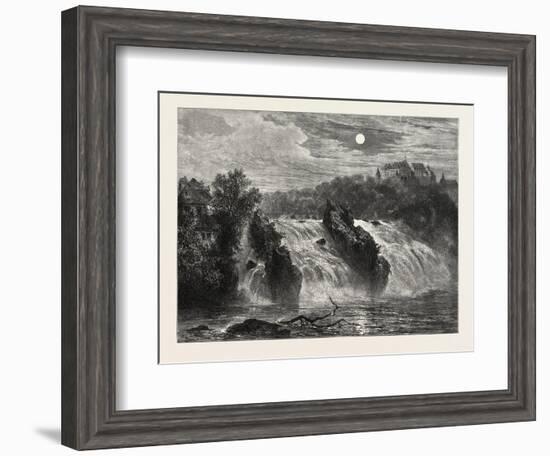 The Falls of the Rhine, 19th Century-null-Framed Giclee Print