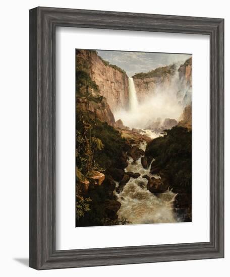 The Falls of the Tequendama Near Bogota, New Granada, 1854-Frederic Edwin Church-Framed Giclee Print