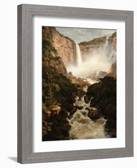 The Falls of the Tequendama Near Bogota, New Granada, 1854-Frederic Edwin Church-Framed Giclee Print