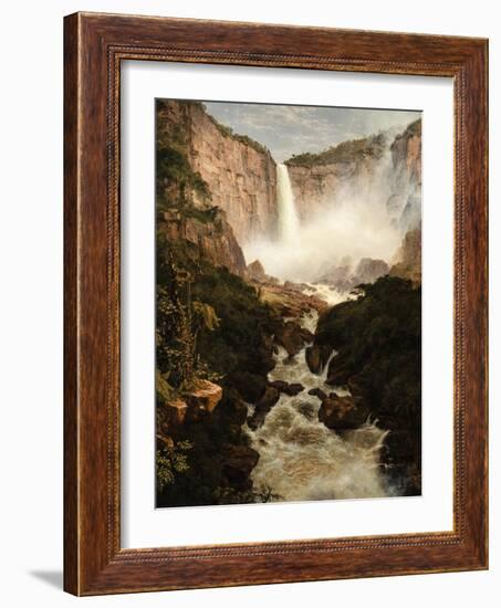 The Falls of the Tequendama Near Bogota, New Granada, 1854-Frederic Edwin Church-Framed Giclee Print