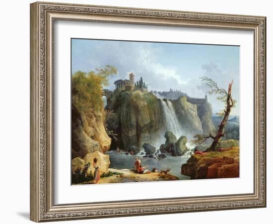 The Falls of Tivoli, 1768-Hubert Robert-Framed Giclee Print