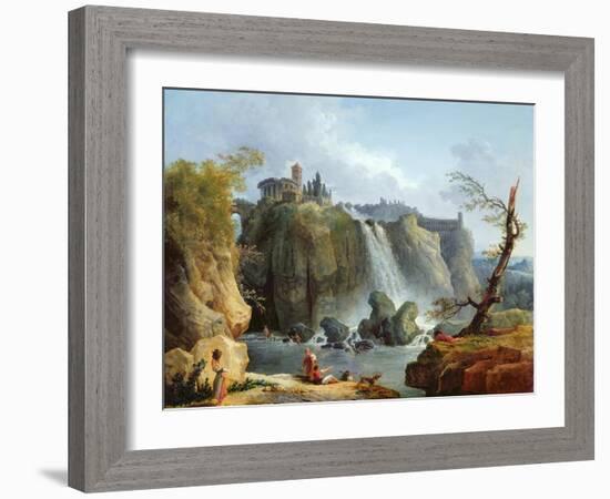 The Falls of Tivoli, 1768-Hubert Robert-Framed Giclee Print