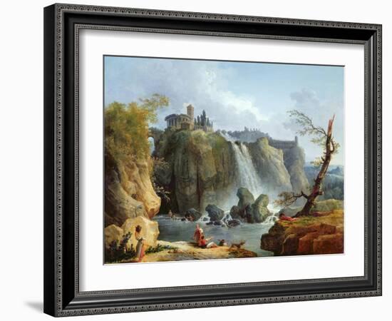 The Falls of Tivoli, 1768-Hubert Robert-Framed Giclee Print