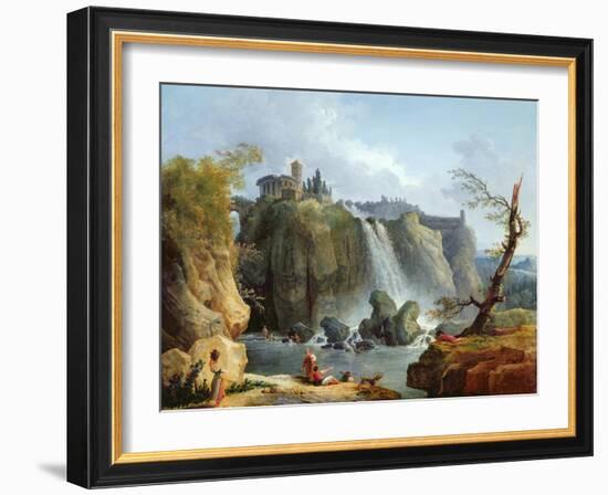 The Falls of Tivoli, 1768-Hubert Robert-Framed Giclee Print