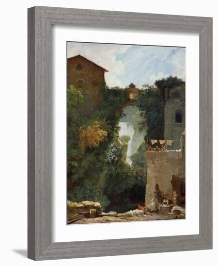 The Falls of Tivoli-Jean-Honoré Fragonard-Framed Giclee Print