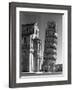 The Famed Leaning Tower of Pisa Standing Beside the Baptistry of the Cathedral-Margaret Bourke-White-Framed Photographic Print