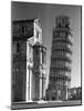 The Famed Leaning Tower of Pisa Standing Beside the Baptistry of the Cathedral-Margaret Bourke-White-Mounted Photographic Print