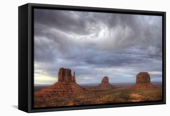 The Famed Mittens, Calling Card of Monument Valley Tribal Park, Utah and Arizona-Jerry Ginsberg-Framed Premier Image Canvas