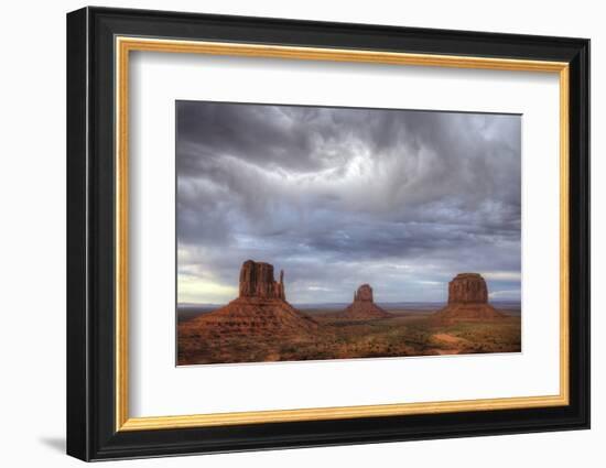 The Famed Mittens, Calling Card of Monument Valley Tribal Park, Utah and Arizona-Jerry Ginsberg-Framed Photographic Print