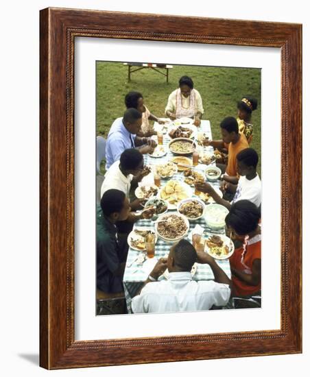 The Families of Tally and Cornell Adams Come Together for Sunday Dinner-John Dominis-Framed Photographic Print