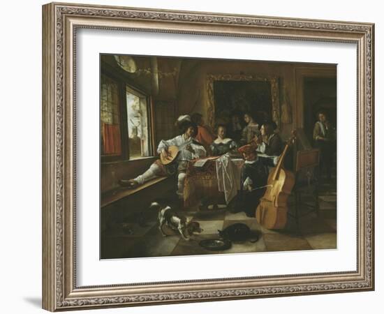 The Family Concert, 1666-Jan Havicksz Steen-Framed Giclee Print