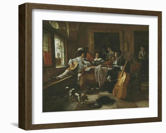 The Family Concert, 1666-Jan Havicksz Steen-Framed Giclee Print