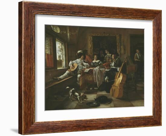 The Family Concert, 1666-Jan Havicksz Steen-Framed Giclee Print