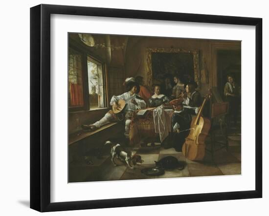 The Family Concert, 1666-Jan Havicksz Steen-Framed Giclee Print