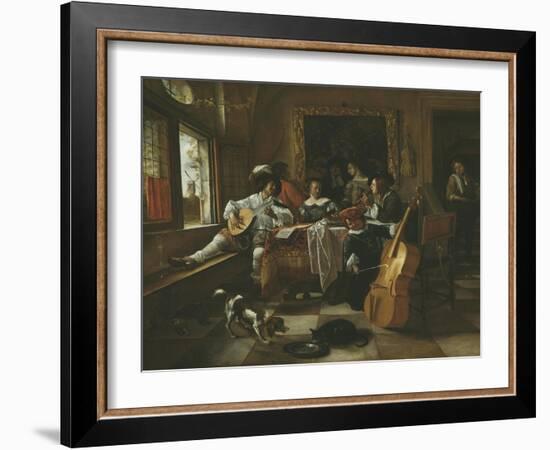 The Family Concert, 1666-Jan Havicksz Steen-Framed Giclee Print