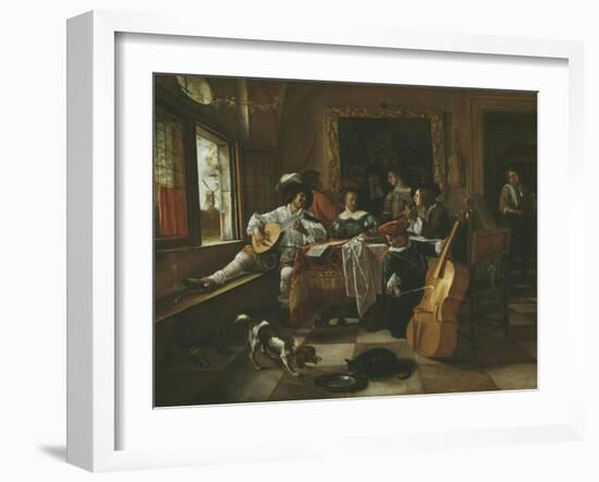 The Family Concert, 1666-Jan Havicksz Steen-Framed Giclee Print