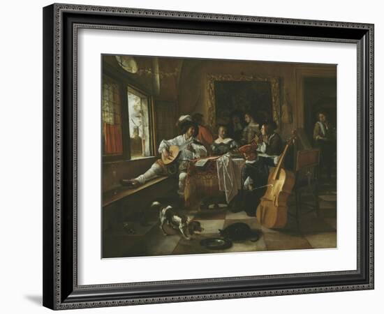 The Family Concert, 1666-Jan Havicksz Steen-Framed Giclee Print