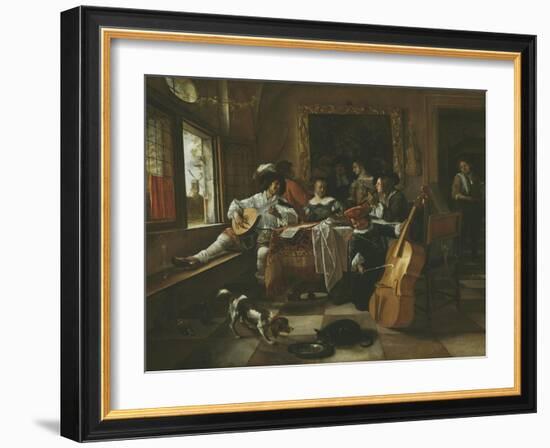 The Family Concert, 1666-Jan Havicksz Steen-Framed Giclee Print