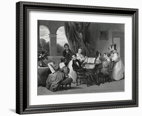 The Family Concert-Achille Deveria-Framed Giclee Print