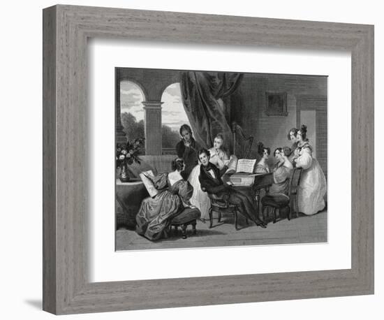The Family Concert-Achille Deveria-Framed Giclee Print