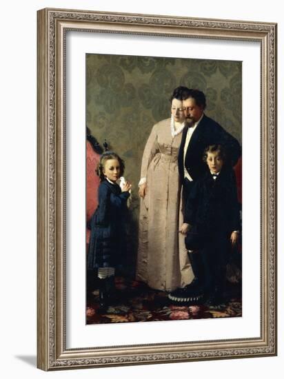 The Family Guidini, 1873-Giacomo Favretto-Framed Giclee Print