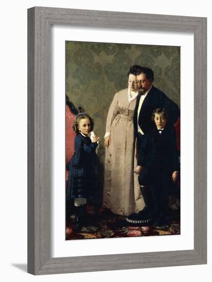 The Family Guidini, 1873-Giacomo Favretto-Framed Giclee Print