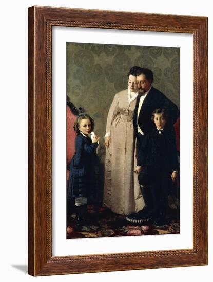 The Family Guidini, 1873-Giacomo Favretto-Framed Giclee Print