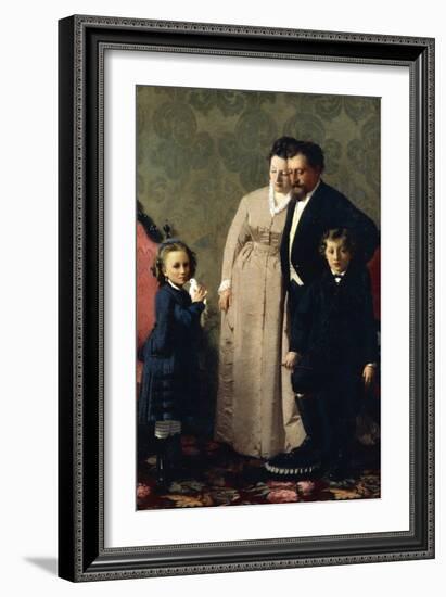 The Family Guidini, 1873-Giacomo Favretto-Framed Giclee Print