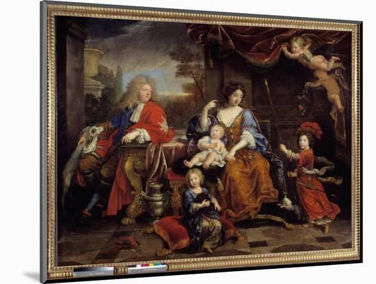 The Family of Louis of France (1661-1711) Son of Louis XIV (1638-1715), known as the Grand Dauphin”-Pierre Mignard-Mounted Giclee Print