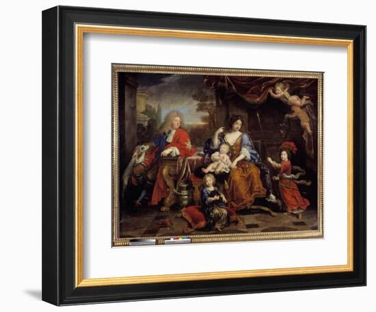 The Family of Louis of France (1661-1711) Son of Louis XIV (1638-1715), known as the Grand Dauphin”-Pierre Mignard-Framed Giclee Print