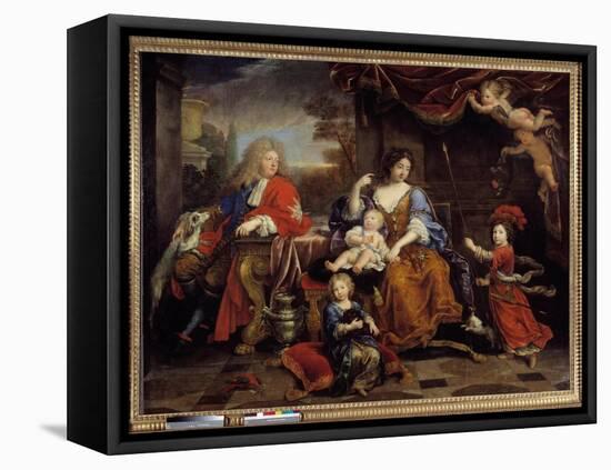 The Family of Louis of France (1661-1711) Son of Louis XIV (1638-1715), known as the Grand Dauphin”-Pierre Mignard-Framed Premier Image Canvas