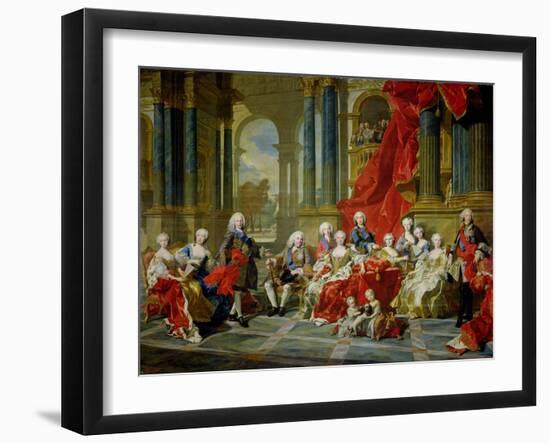 The Family of Philip V, 1743-Louis-Michel van Loo-Framed Giclee Print