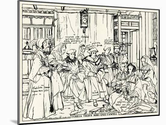 The family of Sir Thomas More-Hans Holbein the Younger-Mounted Giclee Print
